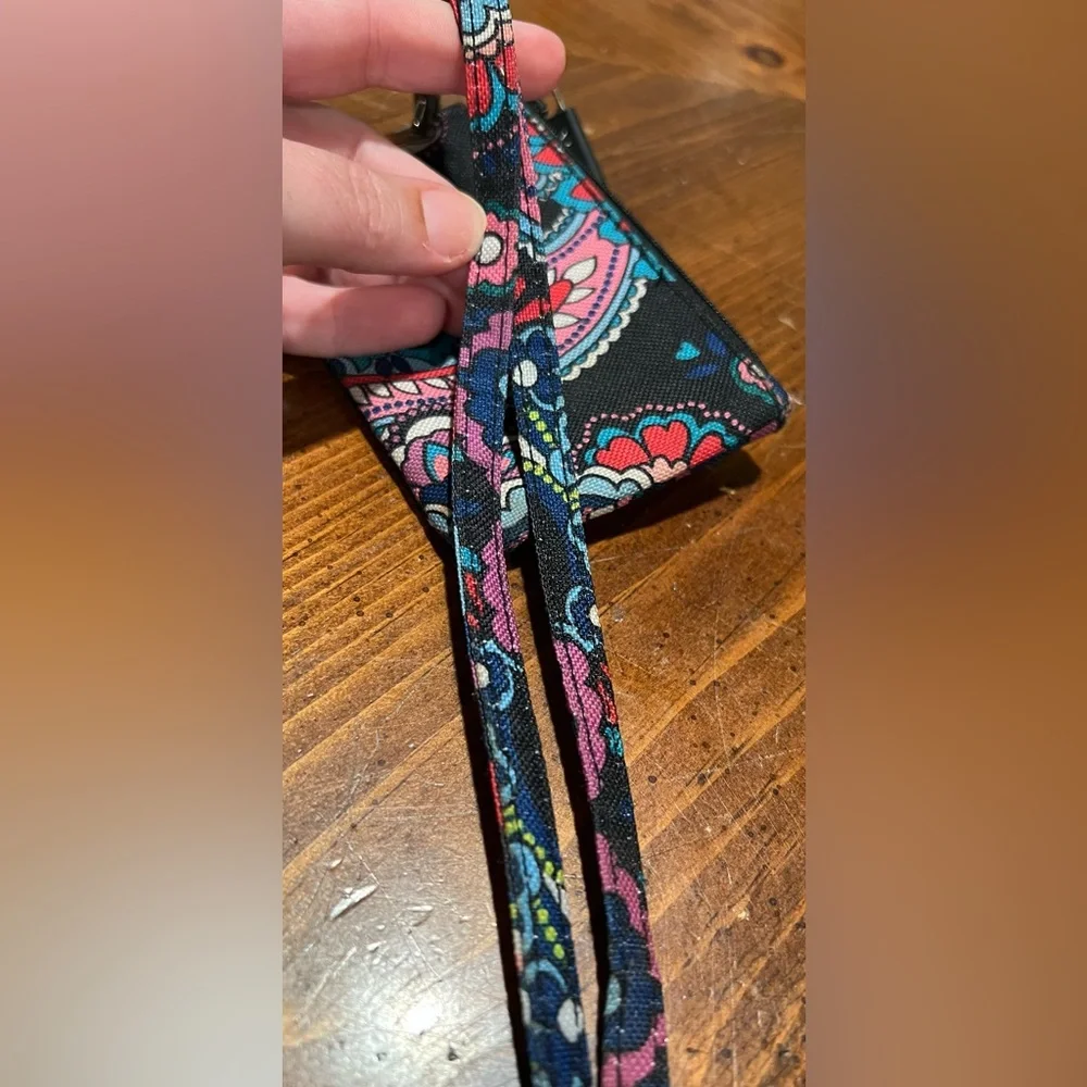 Vera Bradley Haymarket Paisley Zip ID Case & Matching Lanyard Set Colorful